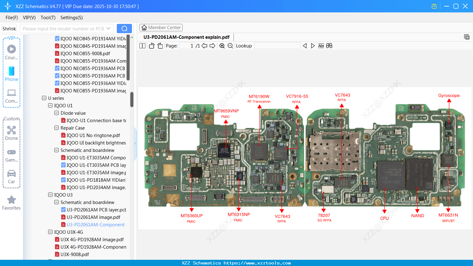 VIVO U3-PD2061AM-Component Explain